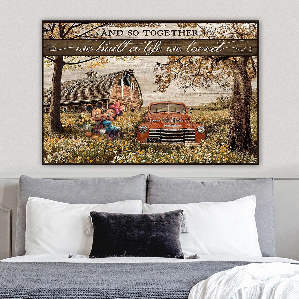 Personalized Couple Mouse Poster Together We Built A Life We Love Gift