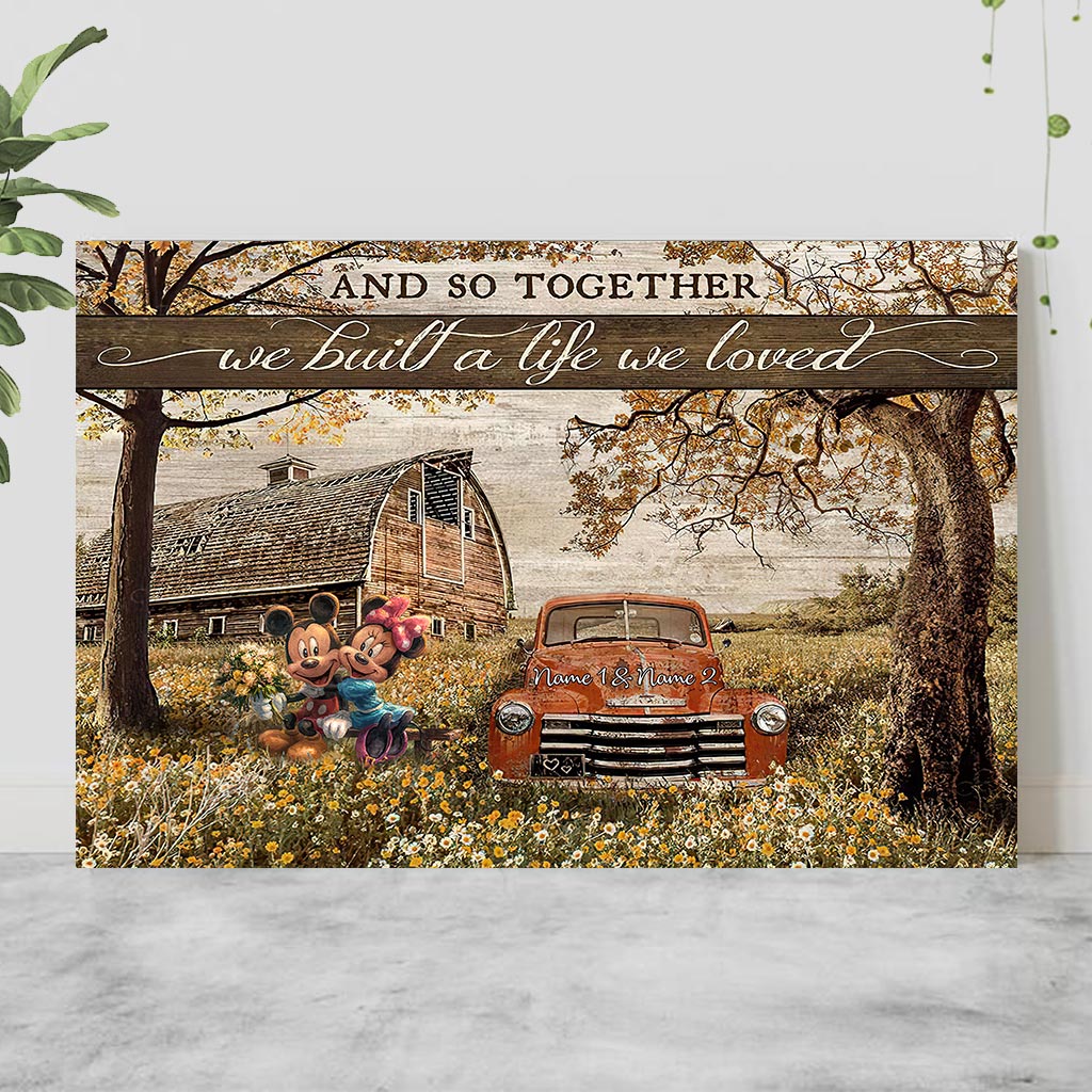 Personalized Couple Mouse Poster Together We Built A Life We Love Gift