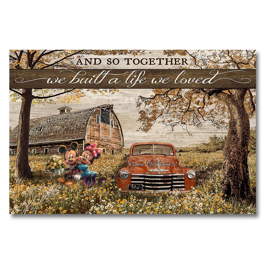 Personalized Couple Mouse Poster Together We Built A Life We Love Gift