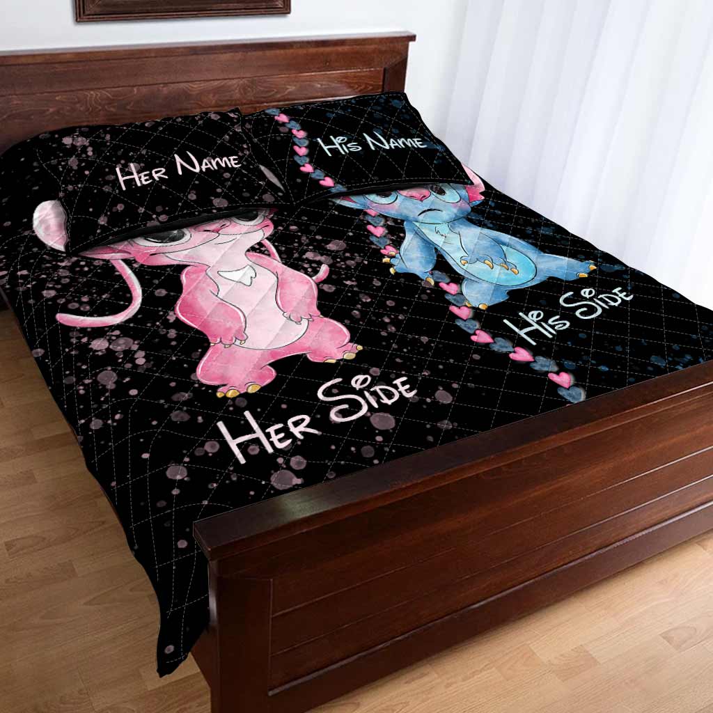 Personalized Couple Quilt Set with Names - Unique Valentine’s Day Gift