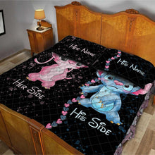Load image into Gallery viewer, Personalized Couple Quilt Set with Names - Unique Valentine’s Day Gift
