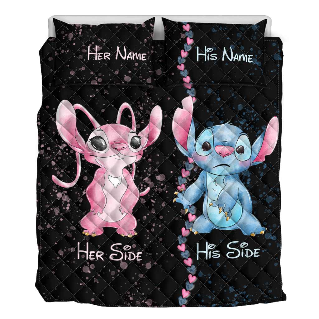 Personalized Couple Quilt Set with Names - Unique Valentine’s Day Gift