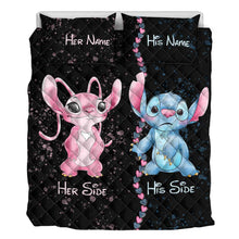 Load image into Gallery viewer, Personalized Couple Quilt Set with Names - Unique Valentine’s Day Gift
