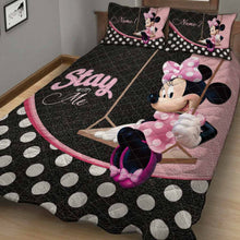 Load image into Gallery viewer, Personalized Minnie Mouse Quilt Set with Names for Kids
