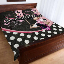 Load image into Gallery viewer, Personalized Minnie Mouse Quilt Set with Names for Kids
