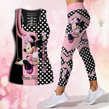 Load image into Gallery viewer, Personalized Minnie Mouse Hollow Tank Top &amp; Leggings Gift for Mom
