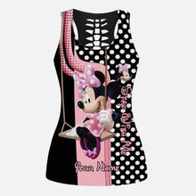 Load image into Gallery viewer, Personalized Minnie Mouse Hollow Tank Top &amp; Leggings Gift for Mom
