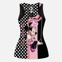 Load image into Gallery viewer, Personalized Minnie Mouse Hollow Tank Top &amp; Leggings Gift for Mom
