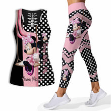 Load image into Gallery viewer, Personalized Minnie Mouse Hollow Tank Top &amp; Leggings Gift for Mom

