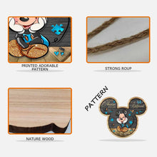 Load image into Gallery viewer, Personalized Autism Awareness Wood Sign with Mickey Mouse Design
