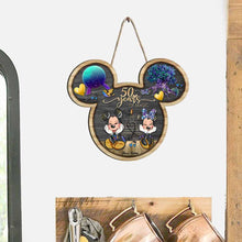 Load image into Gallery viewer, Personalized 50 Years Of Magic Mouse Wood Sign for Anniversary Gift
