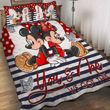 Load image into Gallery viewer, Personalized Mickey &amp; Minnie Quilt Set for Couples | Unique Wedding Gift

