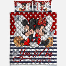 Load image into Gallery viewer, Personalized Mickey &amp; Minnie Quilt Set for Couples | Unique Wedding Gift
