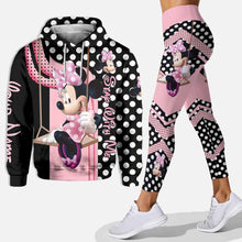 Load image into Gallery viewer, Personalized Minnie Mouse Hoodie and Leggings Set for Kids
