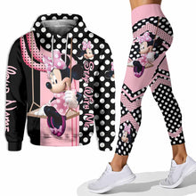 Load image into Gallery viewer, Personalized Minnie Mouse Hoodie and Leggings Set for Kids
