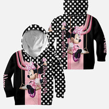Load image into Gallery viewer, Personalized Minnie Mouse Hoodie and Leggings Set for Kids
