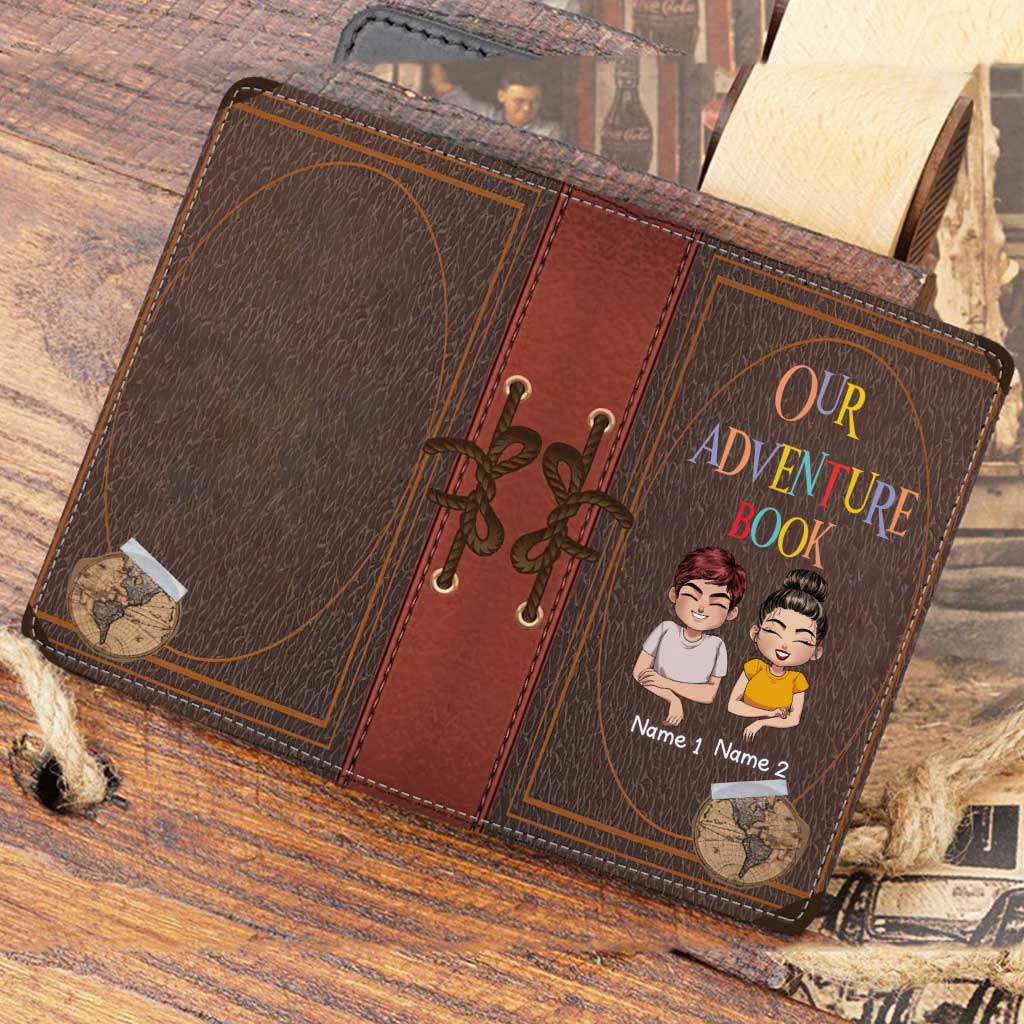Personalized Couple Passport Holder Custom Names Travel Gift