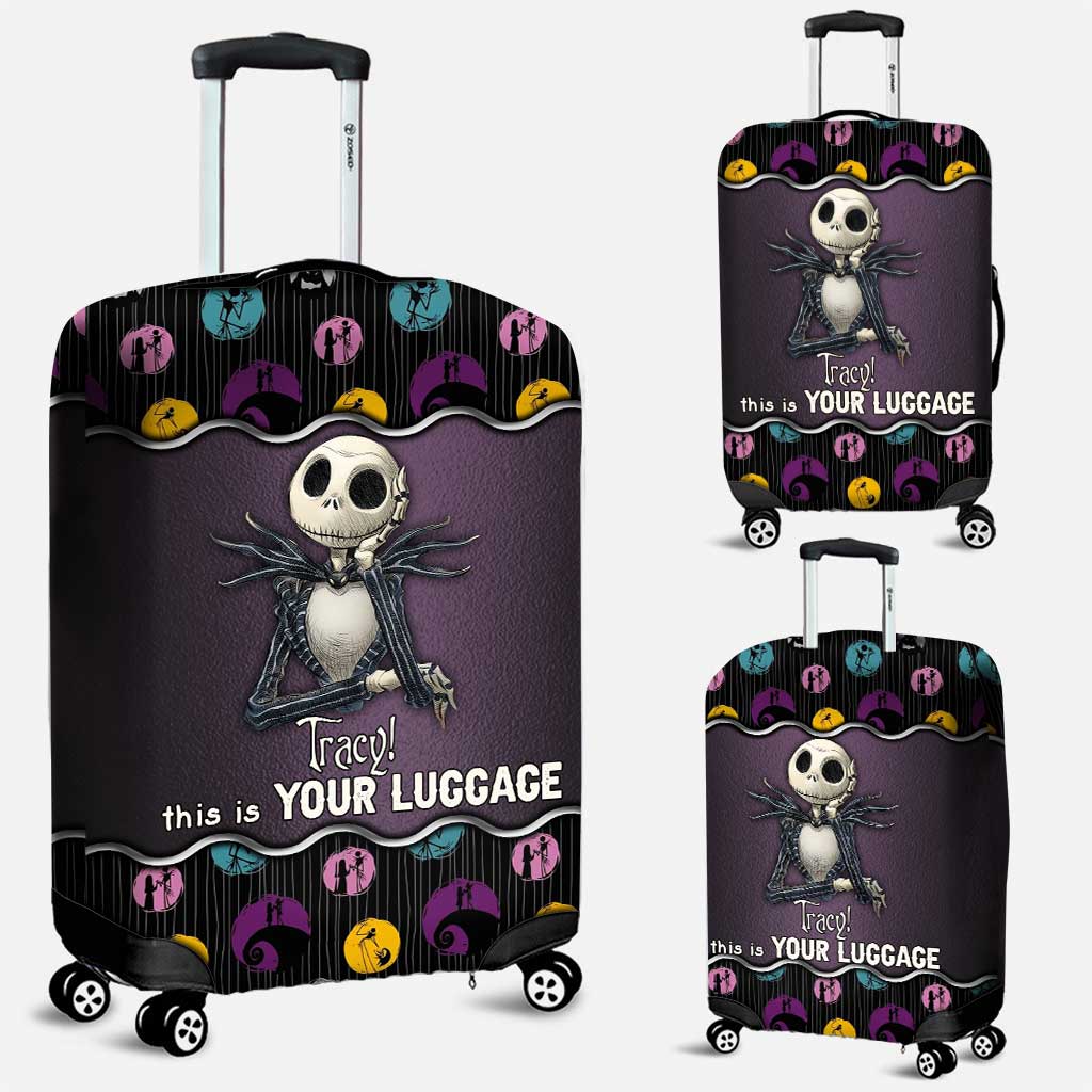 Personalized Nightmare Luggage Cover Custom Name Travel Gift