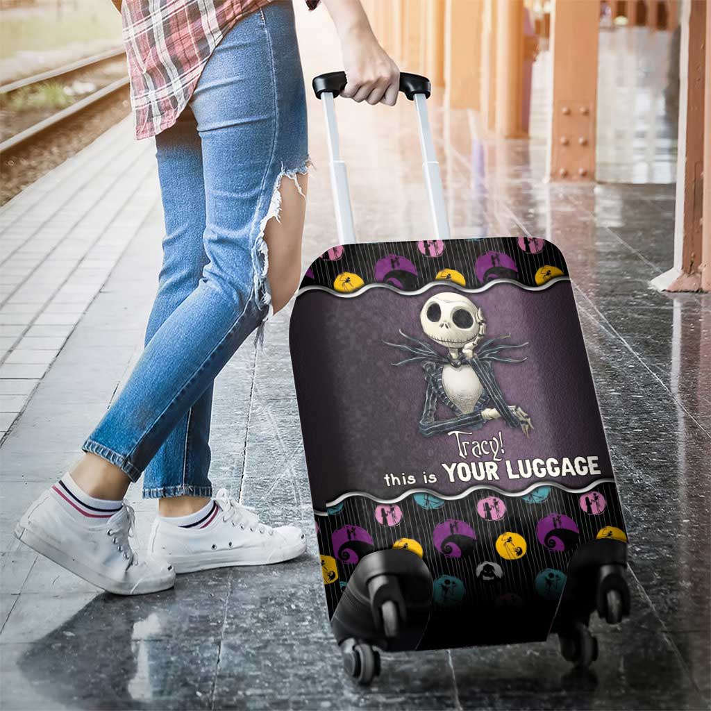 Personalized Nightmare Luggage Cover Custom Name Travel Gift