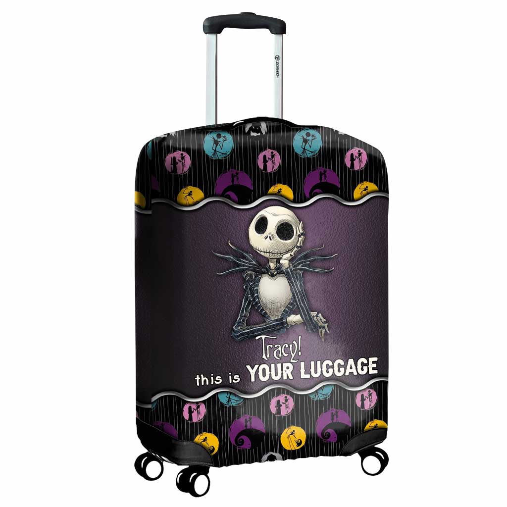 Personalized Nightmare Luggage Cover Custom Name Travel Gift