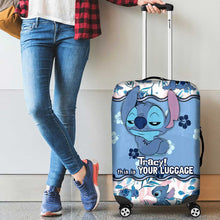 Load image into Gallery viewer, Personalized Luggage Cover with Stitch Print Custom Name Gift

