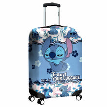 Load image into Gallery viewer, Personalized Luggage Cover with Stitch Print Custom Name Gift
