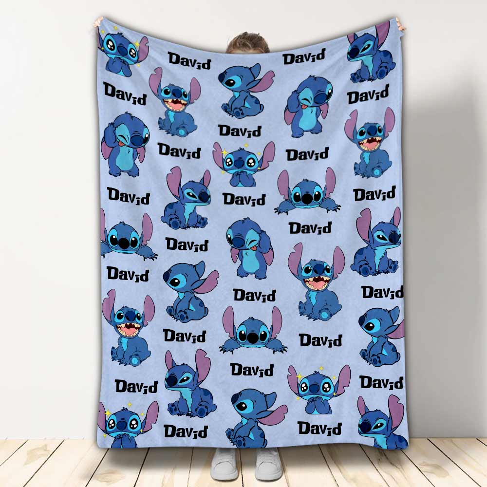 Personalized Ohana Blanket Custom Name Gift for Kids