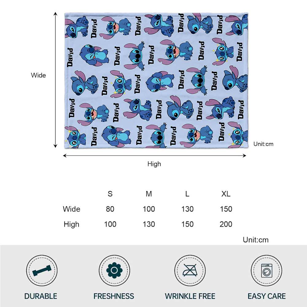 Personalized Ohana Blanket Custom Name Gift for Kids