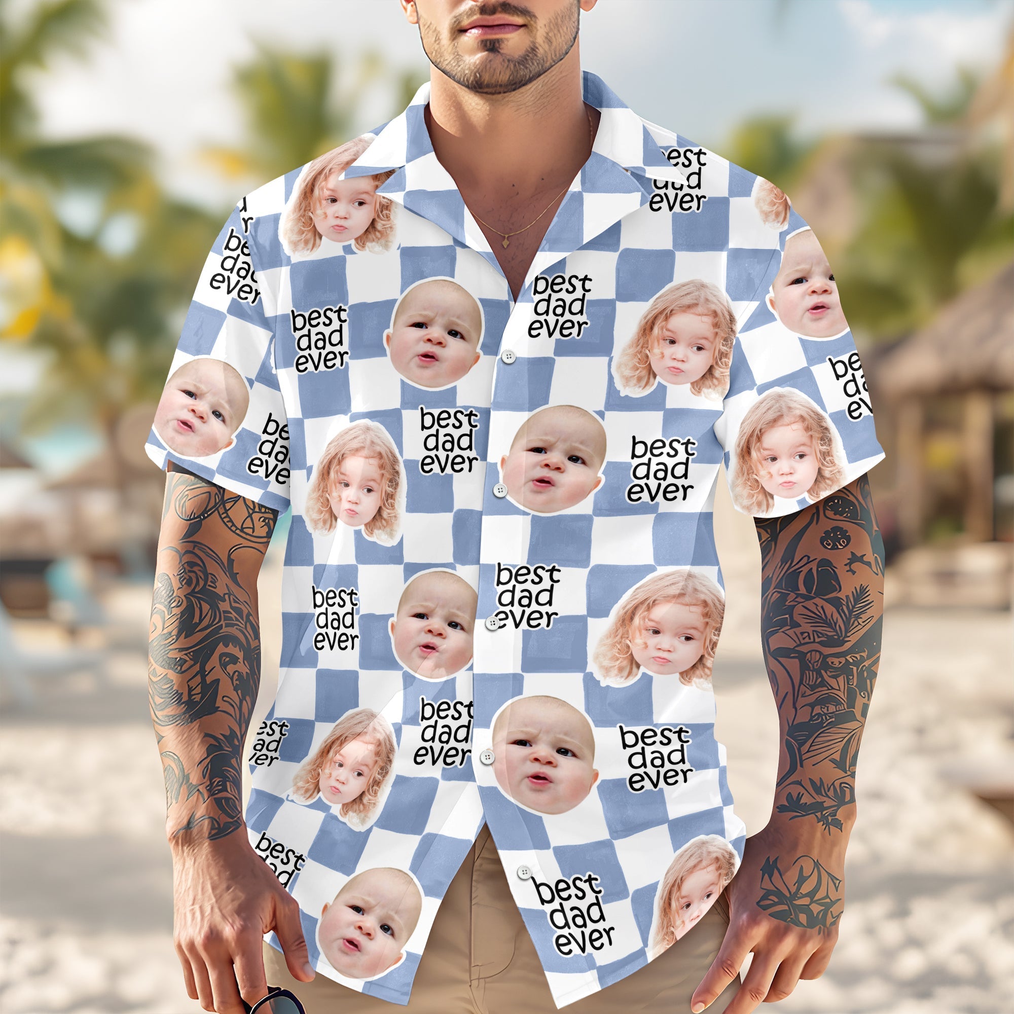 Personalized Retro Hawaii Shirt Best Dad Ever Gift for Father's Day