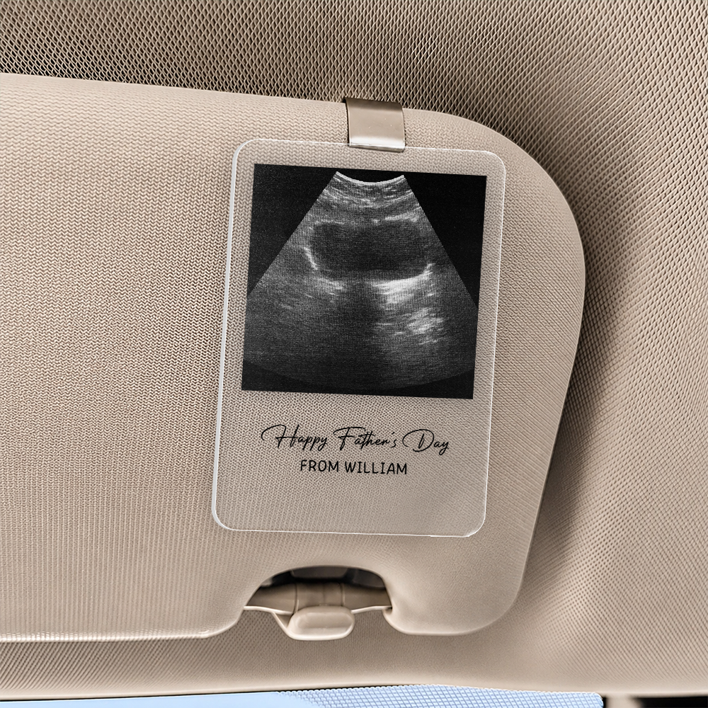 Personalized Acrylic Car Visor Clip Custom Photo Gift for Dad