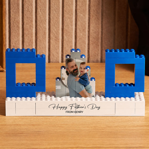 Personalized Photo Building Blocks Custom Gift for Dad