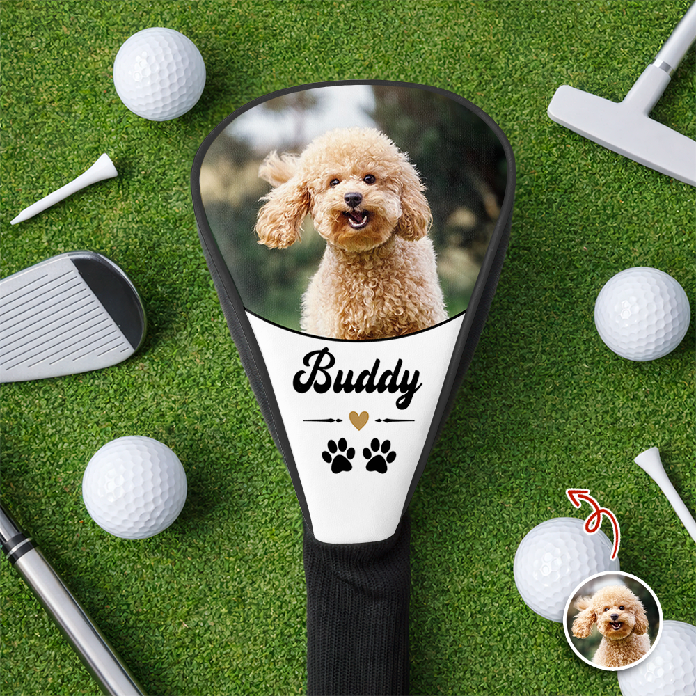 Personalized Photo Golf Club Head Cover Custom Gift for Dad
