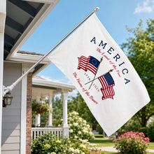 Load image into Gallery viewer, Personalized House Flag America The Land Of The Free Gift
