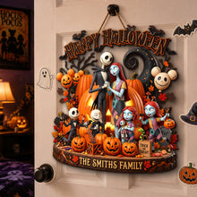 Load image into Gallery viewer, Personalized Halloween Metal Sign for Family - Spooky Decor Gift
