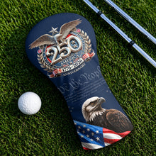 Load image into Gallery viewer, Personalized Golf Head Cover 250th Anniversary Golf Gift
