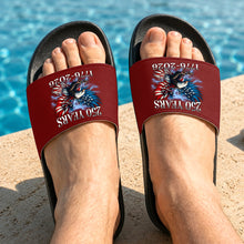 Load image into Gallery viewer, Patriotic American Slide Sandals Custom Design Gift for Dad
