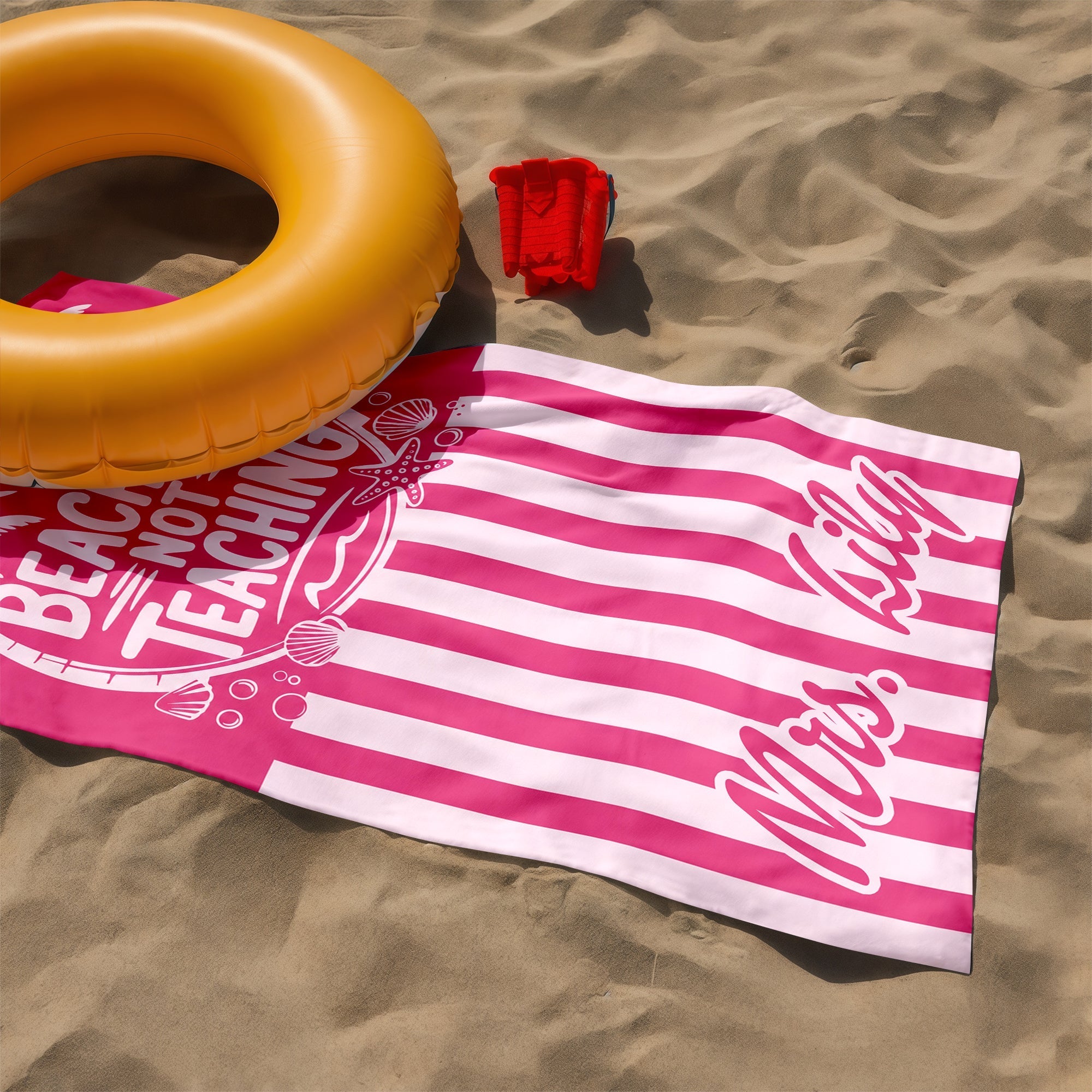Personalized Beach Towel Funny Teacher Gift for Summer