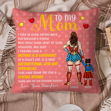 Load image into Gallery viewer, Personalized Superhero Pillow Gift for Mom | Mothers Day
