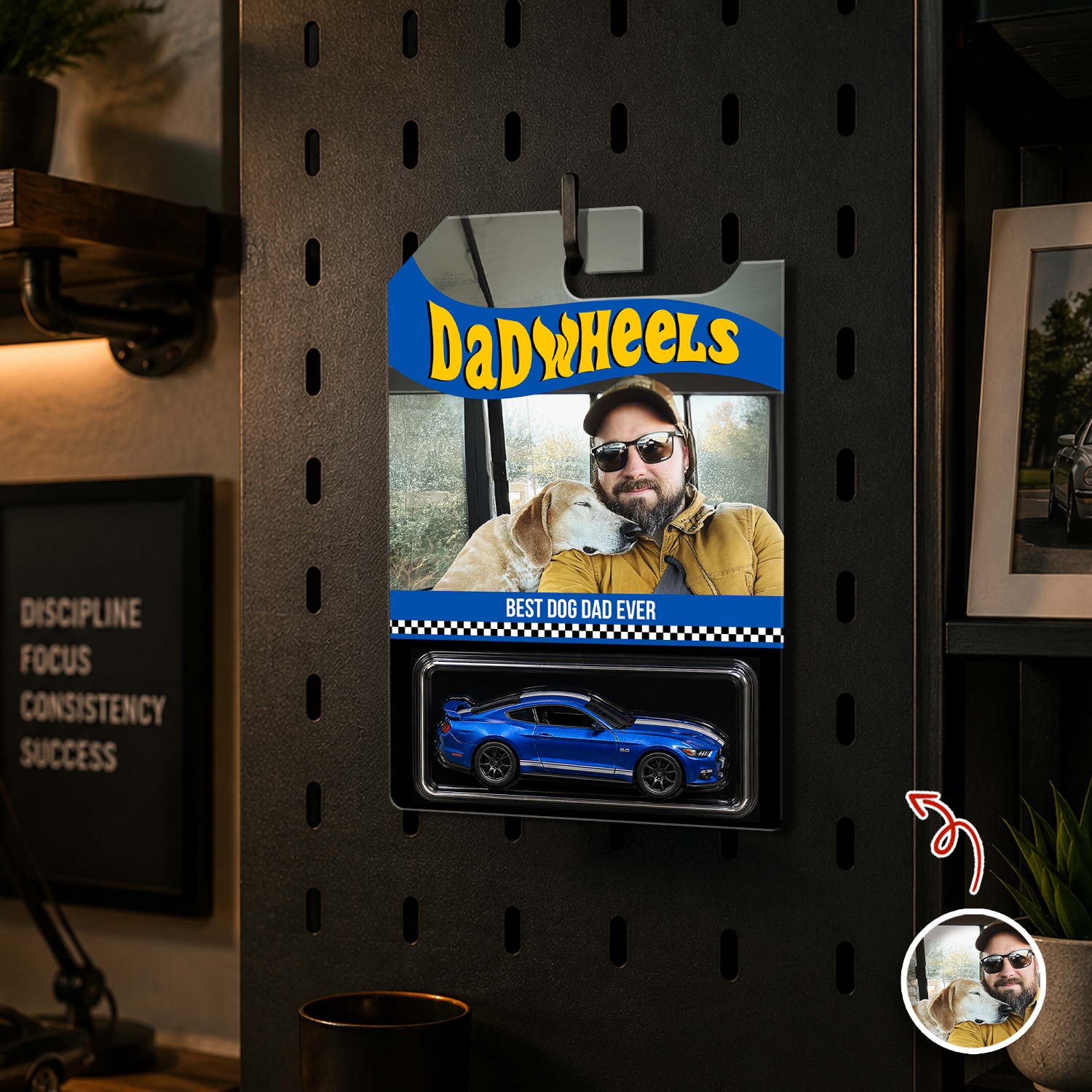 Personalized Photo Hot Wheels Dog Dad Gift Custom Design