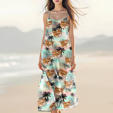 Load image into Gallery viewer, Custom Cat Photo Cami Maxi Dress Personalized Gift for Cat Mom
