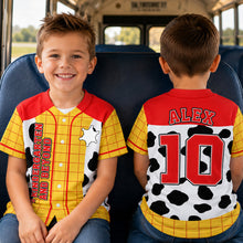 Load image into Gallery viewer, Personalized Cowboy Story Baseball Jersey Custom Kids Gift
