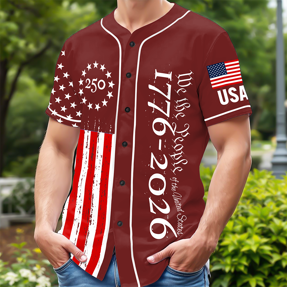 Personalized We The People Baseball Jersey Custom Name 4th of July Gift