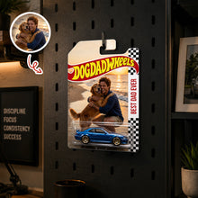 Load image into Gallery viewer, Personalized Photo Gift Best Dad Mom Ever Car Decor
