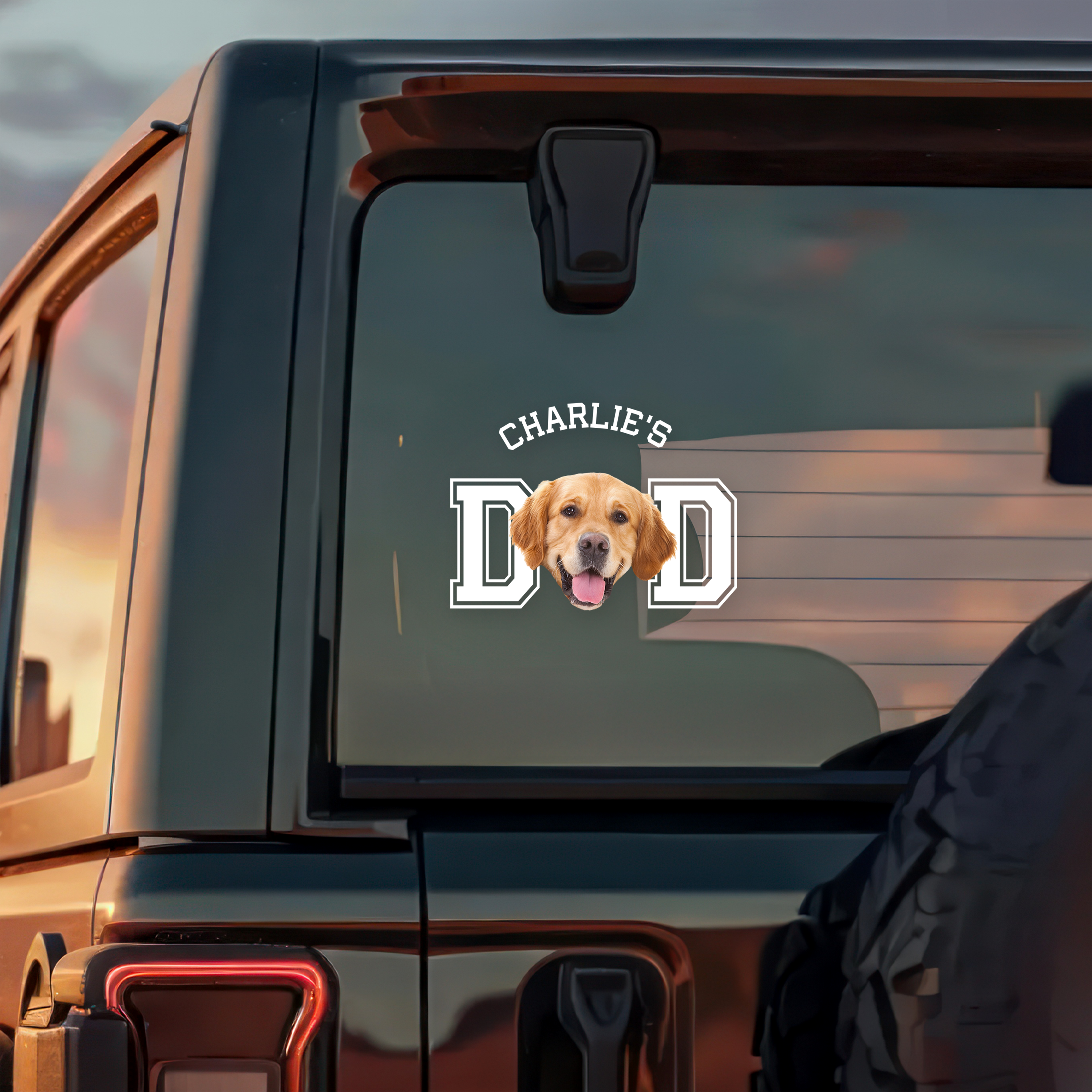 Personalized Dog Cat Photo Car Sticker Gift for Dog Dad