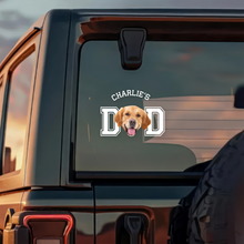 Load image into Gallery viewer, Personalized Dog Cat Photo Car Sticker Gift for Dog Dad
