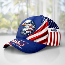 Load image into Gallery viewer, Personalized Eagle Cap Patriotic Gift for Dad 4th of July
