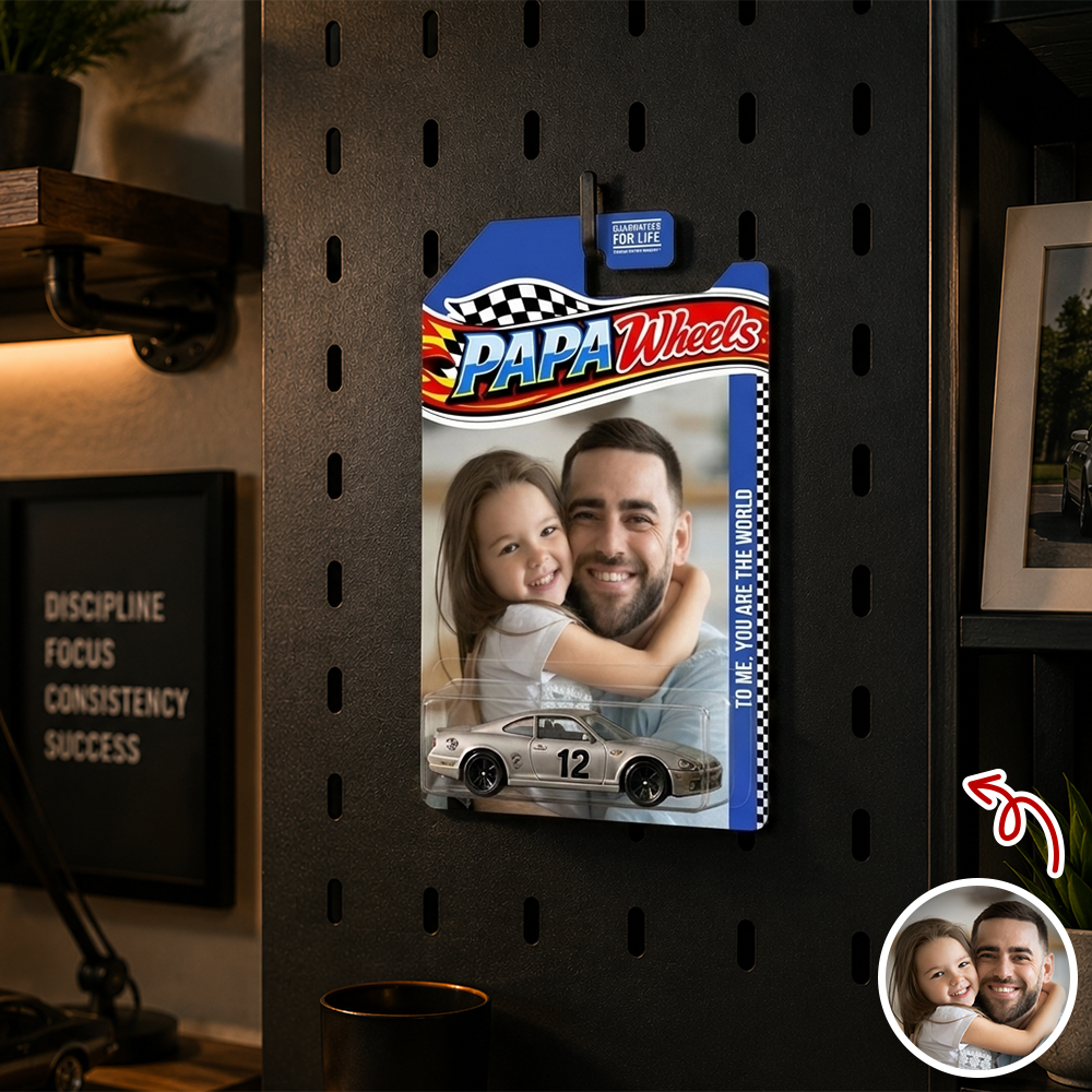 Personalized Hot Wheels Car Photo Gift for Dad Father's Day