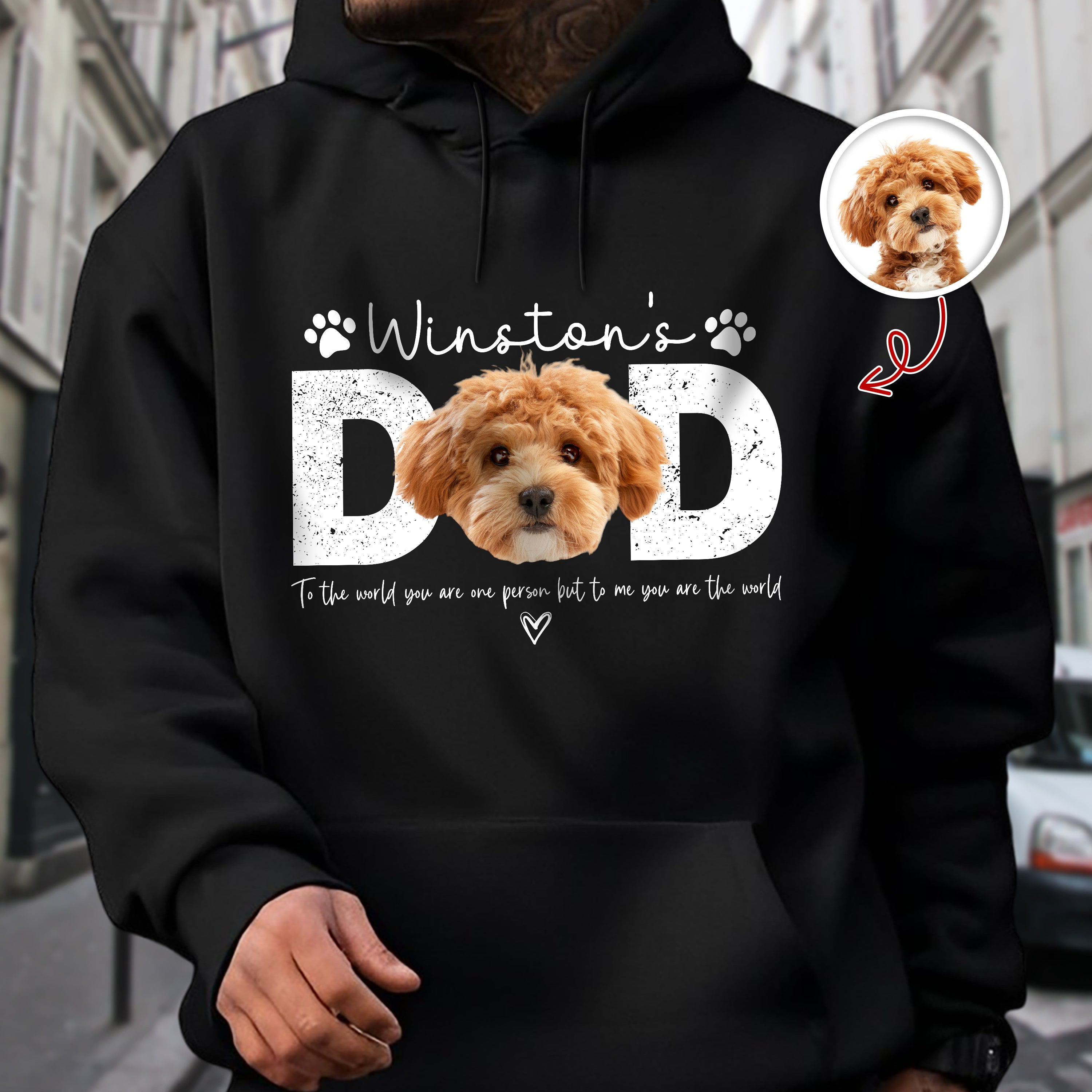 Personalized Dog Dad T-Shirt Custom Photo Gift for Father's Day