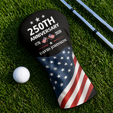Load image into Gallery viewer, Personalized 250th Anniversary Golf Head Cover Custom Name Gift
