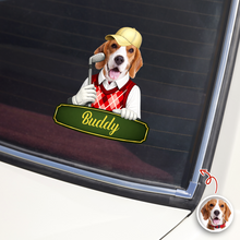 Load image into Gallery viewer, Personalized Dog Cat Photo Car Window Decal Sticker Gift for Dad
